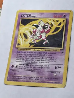 Pokemon Mr. Mime 27/130 2nd Edition Rare NON HOLO - Image 3