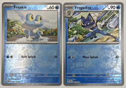 Froakie 039/142 + Frogadier 040/142 Reverse Holo Stellar Crown Pokemon TCG - Image 1