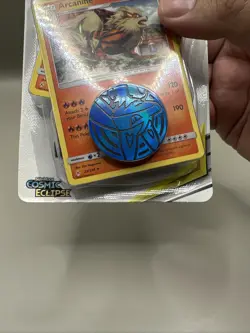 Pokemon TCG - Sun & Moon Cosmic Eclipse Single Booster Blister Pack (Arcanine) - Image 2