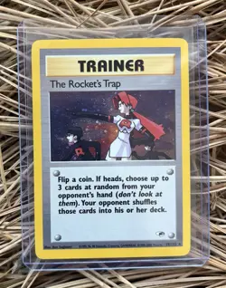 Pokemon TCG The Rocket's Trap 19/132 Holo Rare Gym Heroes 2000 WOTC VTG LP - Image 1