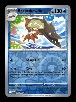 605. Pokemon Destined Rivals. 63/182: Barraskewda . REVERSE HOLO .PWE (312) - Image 1