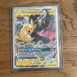 Pokemon Pikachu & Zekrom GX TAG TEAM Ultra Rare Holo 33/181 Team Up 240 HP - Image 1
