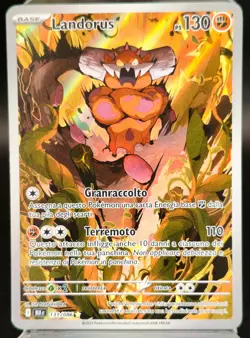 Carta Landorus Ar Full Art 131/086 Black Bolt Near Mint Ita Pokemon Raw - Image 1