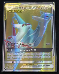 The Pokemon Company Latias & Latios GX TAG TEAM Full Art Holo 169/181 Team Up - Image 1