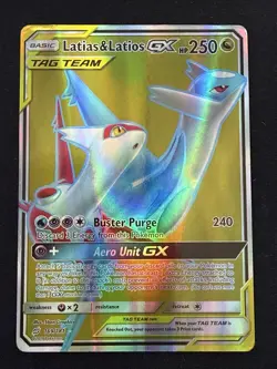 The Pokemon Company Latias & Latios GX TAG TEAM Full Art Holo 169/181 Team Up - Image 2