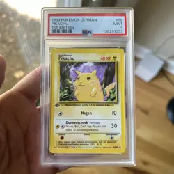 Pokemon PSA 9 Pikachu 1st Edition German Base Set - Image 1