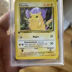 Pokemon PSA 9 Pikachu 1st Edition German Base Set - Image 3