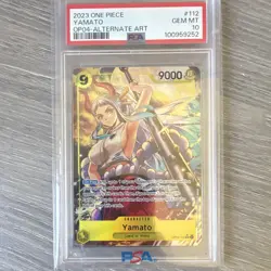 Namco One Piece CCG Yamato OP04-112 Alt Art Foil SR PSA 10 English 2023 - Image 1