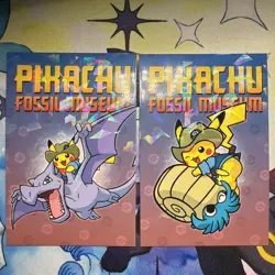 2 Fossil Pikachu Cracked Ice Holos Card Database NON-TCG Pokemon Cards - Image 1
