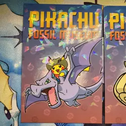 2 Fossil Pikachu Cracked Ice Holos Card Database NON-TCG Pokemon Cards - Image 2