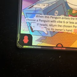 Risk-Taking Penguin FOIL PROMO PUDGY VIBES Enter the Huddle TCG PROMO CARD - Image 4