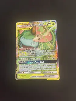 Venusaur & Snivy GX Full Art Holo Card 210/236 and 1/236 Cosmic Eclipse NM - Image 2