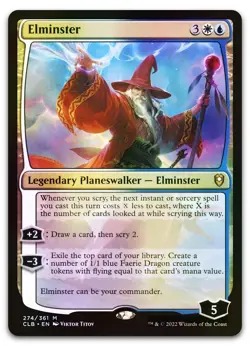 Elminster #274 (Foil) (NM) Baldur's Gate CLB Magic MTG - Image 1