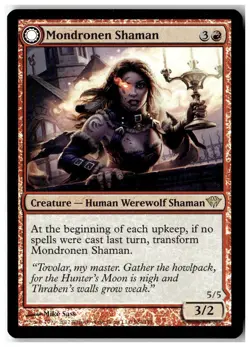 MTG Foil Mondronen Shaman - Dark Ascension Moderately Played English - Image 1