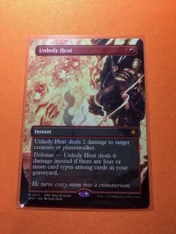 MTG Magic The Gathering Unholy Heat SPG Mythic Borderless Red Instant - Image 1