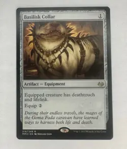 MTG - Basilisk Collar | Modern Masters 2017 | Regular | U 216/249 | LP - Image 1