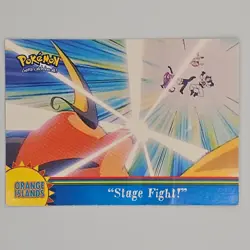 Stage Fight OR7 Pokemon 2000 Topps TV Episode Orange Islands Blue Logo - Image 1