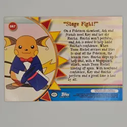 Stage Fight OR7 Pokemon 2000 Topps TV Episode Orange Islands Blue Logo - Image 3