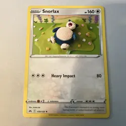 2023 Pokemon Snorlax Rare 109/159 Crown Zenith Regular (Crochet Art Style) - Image 1