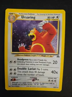 Pokemon TCG - Ursaring 15/75 Neo Discovery Holo Rare - MP - Image 3