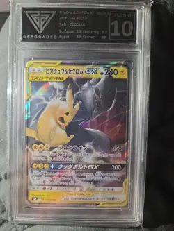 GetGraded Pristine 10 PIKACHU ZEKROM GX 031/095 Tag Team Graded Pokemon Card - Image 1