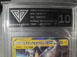 GetGraded Pristine 10 PIKACHU ZEKROM GX 031/095 Tag Team Graded Pokemon Card - Image 2