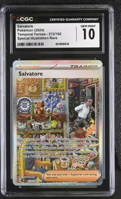 Pokemon GRADED Salvatore 212/162 Temporal Forces SIR 10 ENGLISH - Image 1