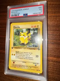 PSA 5 1st Edition Pikachu 60/64 Pokemon Card Jungle Set - WotC TCG - Image 4