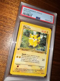 PSA 5 1st Edition Pikachu 60/64 Pokemon Card Jungle Set - WotC TCG - Image 5