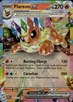 Flareon ex 014/131 Holo Double Rare Prismatic Evolutions Pokemon Near Mint - Image 1