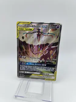Espeon & Deoxys GX SM240 TAG TEAM GX Promo Holo Pokemon TCG HP 260 English - Image 1
