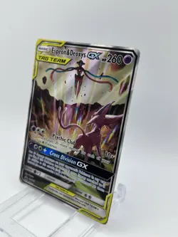 Espeon & Deoxys GX SM240 TAG TEAM GX Promo Holo Pokemon TCG HP 260 English - Image 2