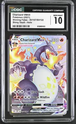 Pokemon GRADED Charizard VMAX SV107/SV122 Shining Fates 10 CGC ENGLISH - Image 1