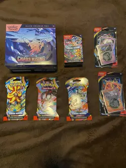Pokemon TCG Chaos Rising Sealed lot:ETB + Booster Bundle + Booster Packs - Image 1