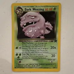 WOTC Pokemon Dark Weezing 14/82 Team Rocket Holo Rare 2000 60 HP - Image 1