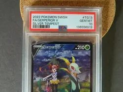 Pokemon Serperior V TG13 Silver Tempest Trainer Gallery Full Art Holo PSA 10 GEM - Image 2