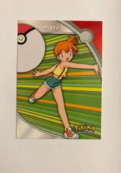2000 Topps Pokemon TV Animation Series 3 Heroes & Villains Misty #HV7 Blue Label - Image 1