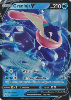Greninja V - 073/264 Ultra Rare Fusion Strike NM Pokemon TCG - Image 1