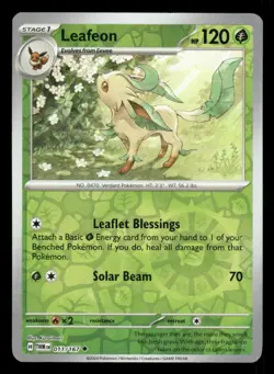Leafeon 011/167 UC Twilight Masquerade Reverse Holo NM/M Pokemon - Image 1
