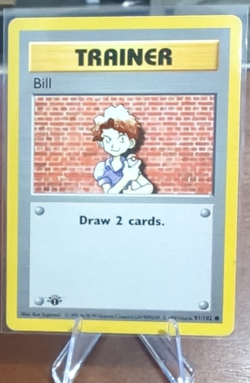 Vintage Pokemon 1999 WotC Base Set Bill Trainer 1st edition #91/102 EN - Image 1