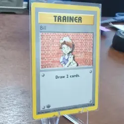 Vintage Pokemon 1999 WotC Base Set Bill Trainer 1st edition #91/102 EN - Image 2