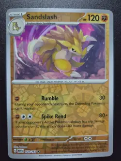 Sandslash 028/165 SV: Scarlet & Violet 151 Reverse Holo NM Pokemon TCG - Image 1