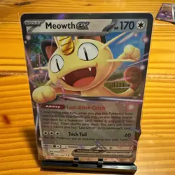 MEOWTH EX 62/88 Pokemon TCG Rare Holographic Perfect Order NM - Image 1