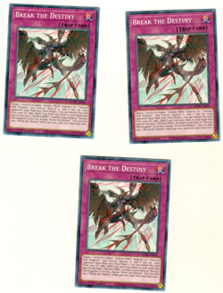 Set Of 3 Break The Destiny BODE-EN076 Burst Of Destiny 1st Edition Yugioh - Image 1