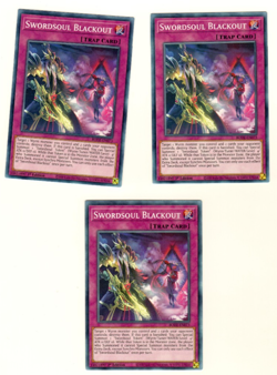 Set Of 3 Swordsoul Blackout BODE-EN073 Burst Of Destiny 1st Edition Yugioh - Image 1