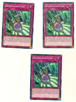 Set Of 3 Detonation Code BODE-EN071 Burst Of Destiny 1st Edition Yugioh - Image 1