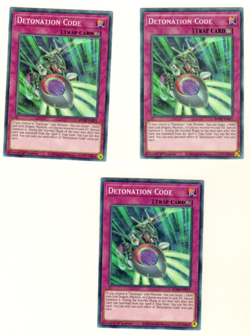 Set Of 3 Detonation Code BODE-EN071 Burst Of Destiny 1st Edition Yugioh - Image 3