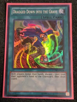 Yugioh! Dragged Down into the Grave LCYW-EN174 Super Rare Unl Ed LP - Image 1
