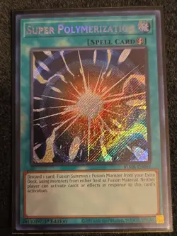 Yugioh Super Polymerization BLMR-EN089 Secret Rare 1st Ed NM - Image 1