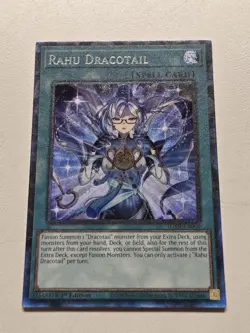 Rahu Dracotail (CR) JUSH-EN009 Collector's Rare Yugioh 1st Edition Mint - Image 1